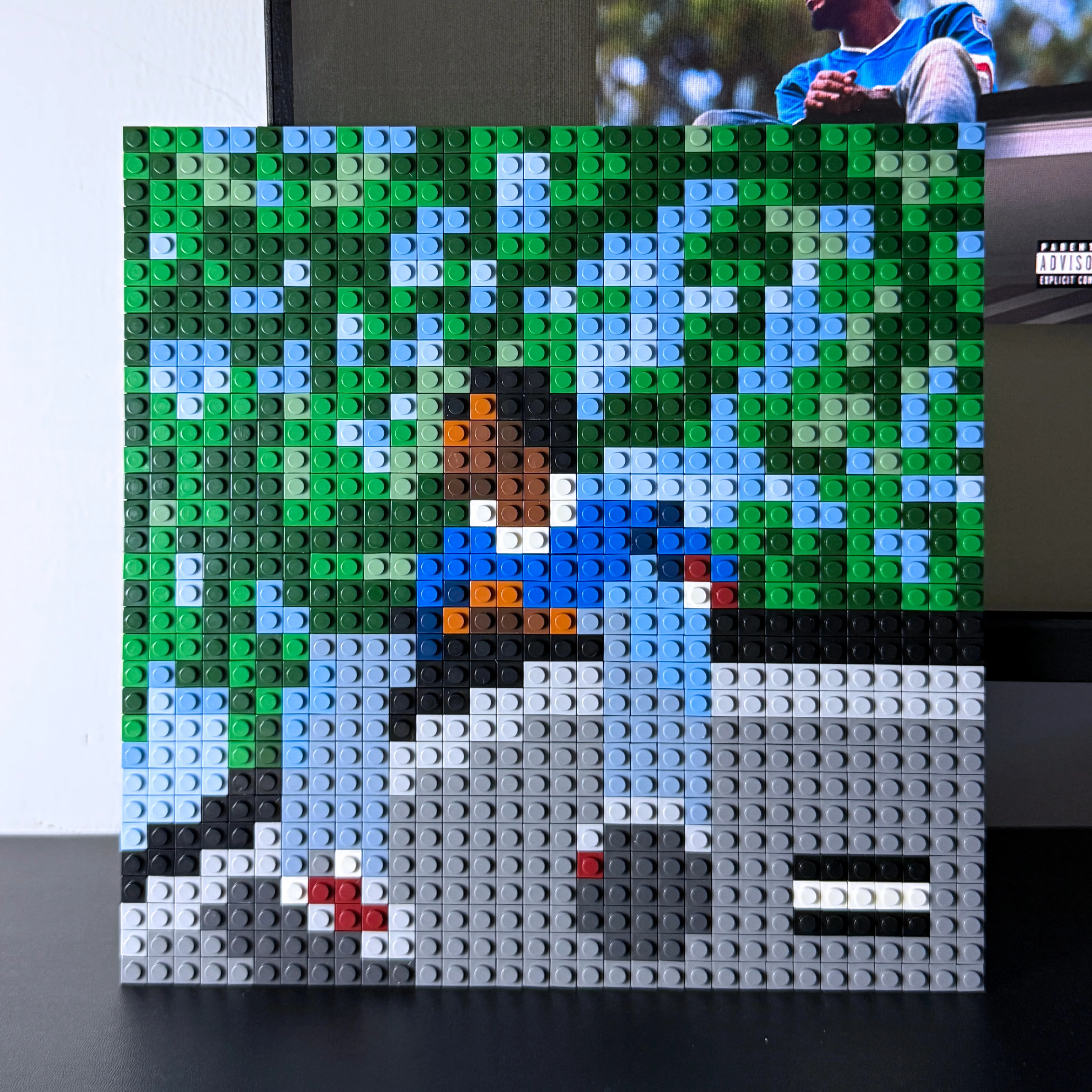 Pop Music Album Cover J-J. Cole Rap Hip Hop Music Poster Building Blocks Brick Painting DIY Home Wall Decor Gift