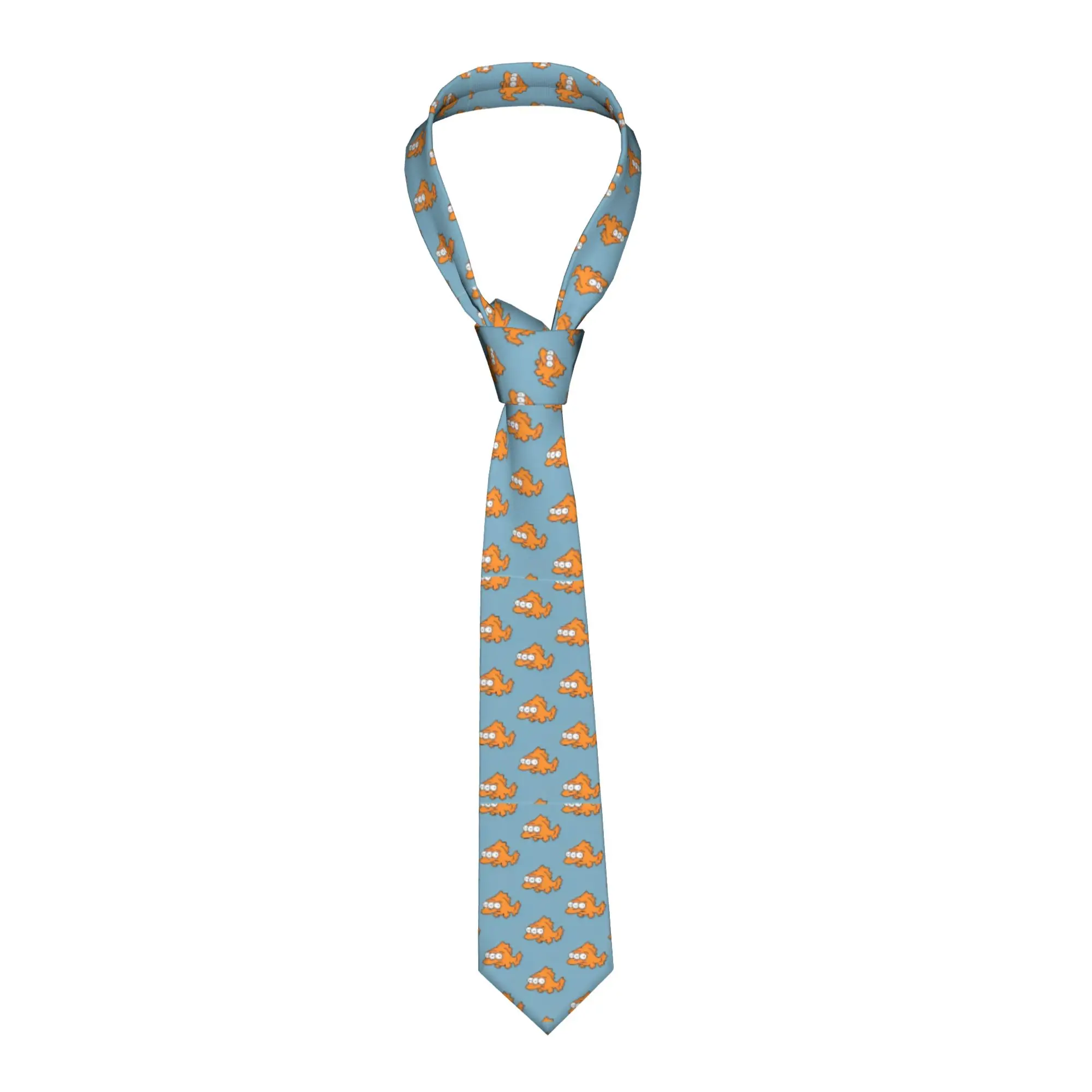 Necktie Blinky S-Simpsonn Themed Unisex Casual Polyester 8 cm Narrow Neck Ties  for Men Shirt Accessories Gravatas Wedding Party