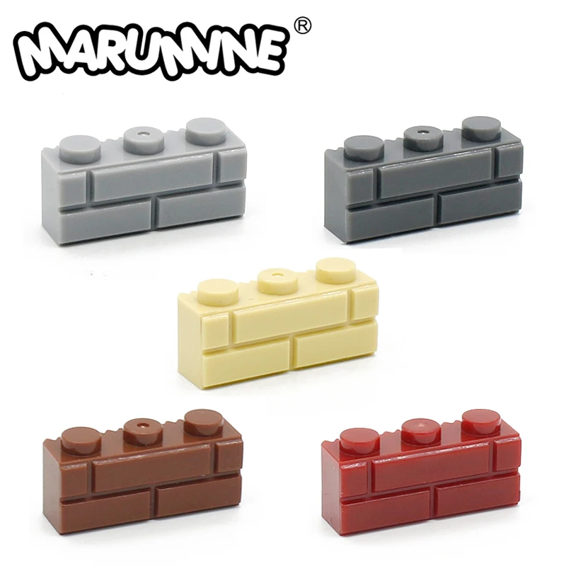 

Marumine 1x3 Dots Bricks Cube Wall 30PCS City Houses Building Blocks Parts Compatible 3622 Accessories Assembly MOC Accessories