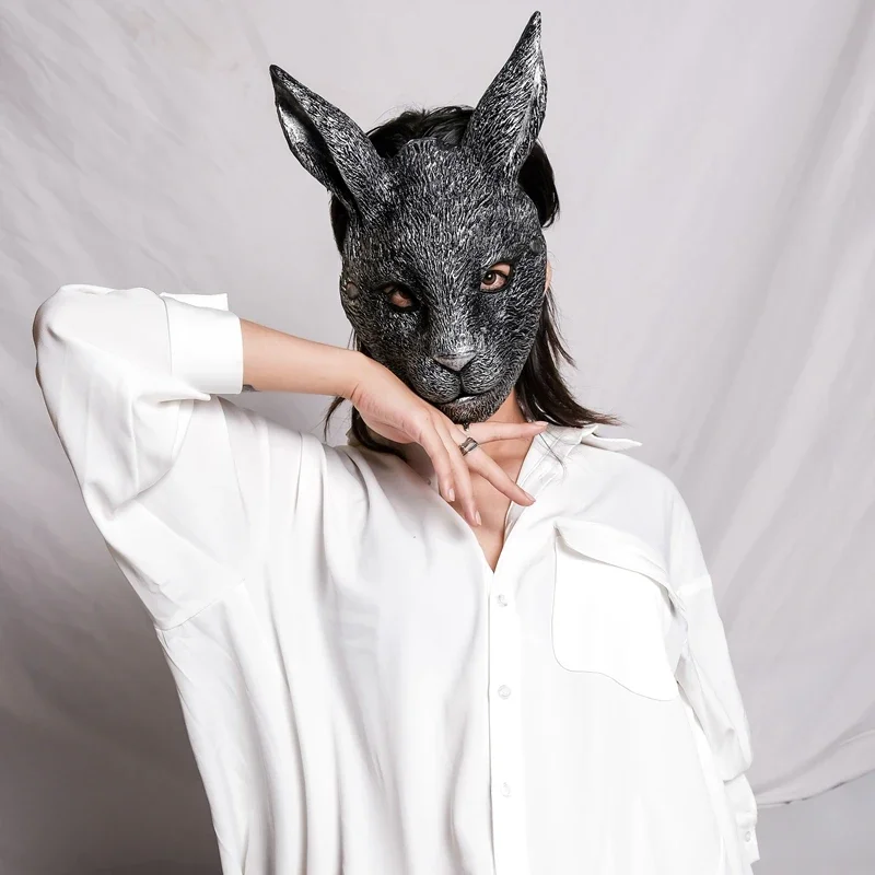 Cosplay Rabbit Mask Full Face Animal Rabbit Ears Bunny Mask Nightclub Masque Easter Carnival Party Masquerade Costume Acessories