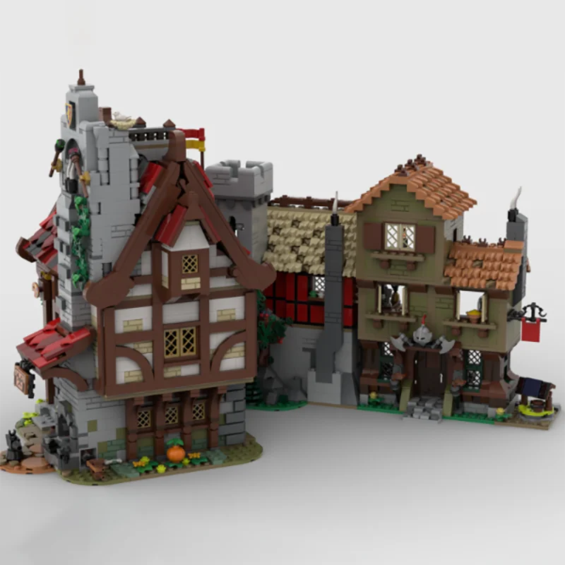 

NEW 3883PCS City Hot Selling Street View Moc Modular Medieval village TavernDIY creative ideas Children Toy birthday Gift Blocks