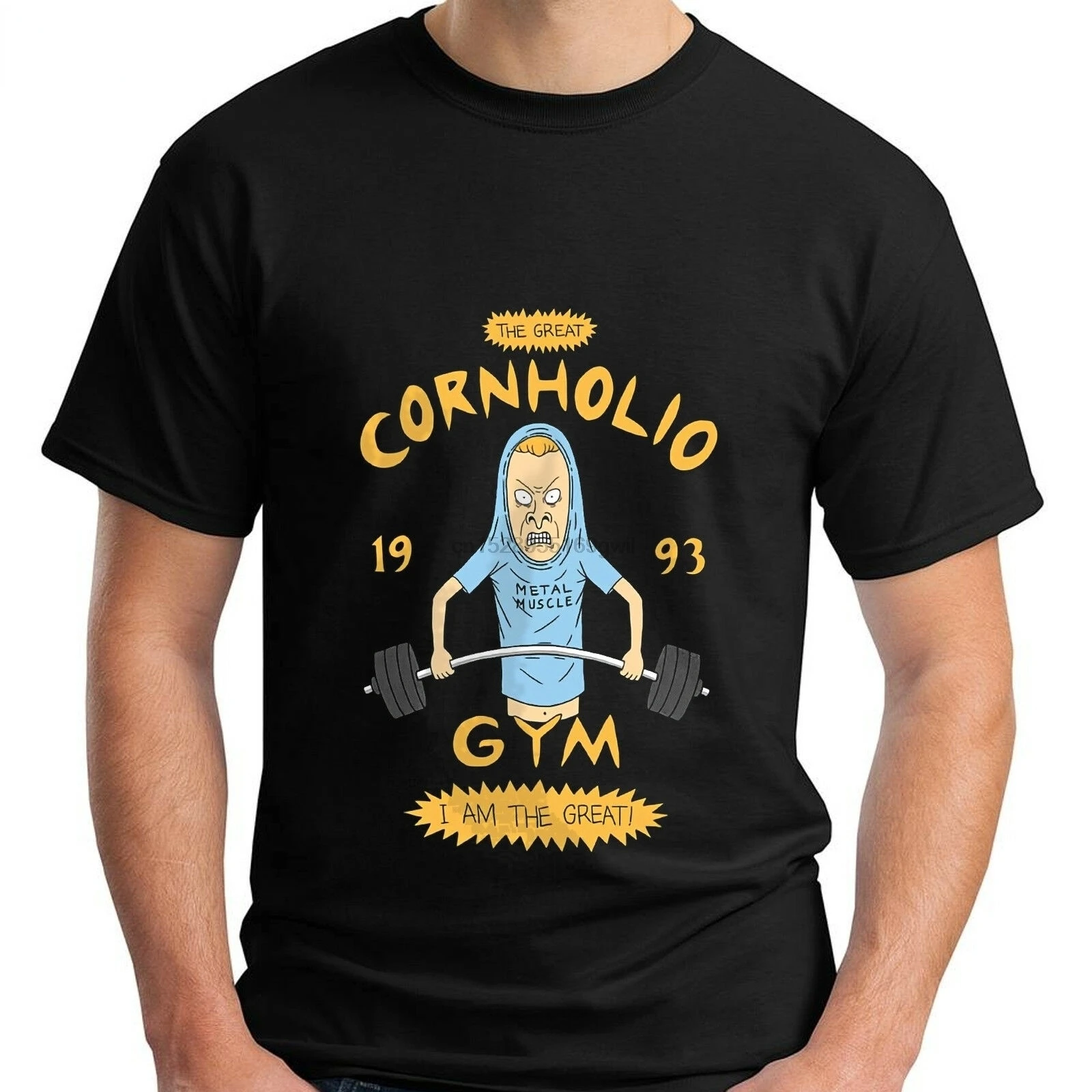 재미 있은 Beavis 및 Butthead 콘 홀리데이 체육관-나는 위대한 남성 블랙 그래픽 Tshirts 남성 패션 Tshirt 여름 남성 XS-4XL