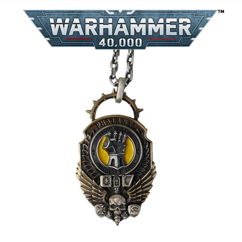 Starforged HAMMER OF PHALANX Necklace Imperial Fists Warhammer 40K Game Peripheral Couple Necklace Pendant Genuine Boys Gifts