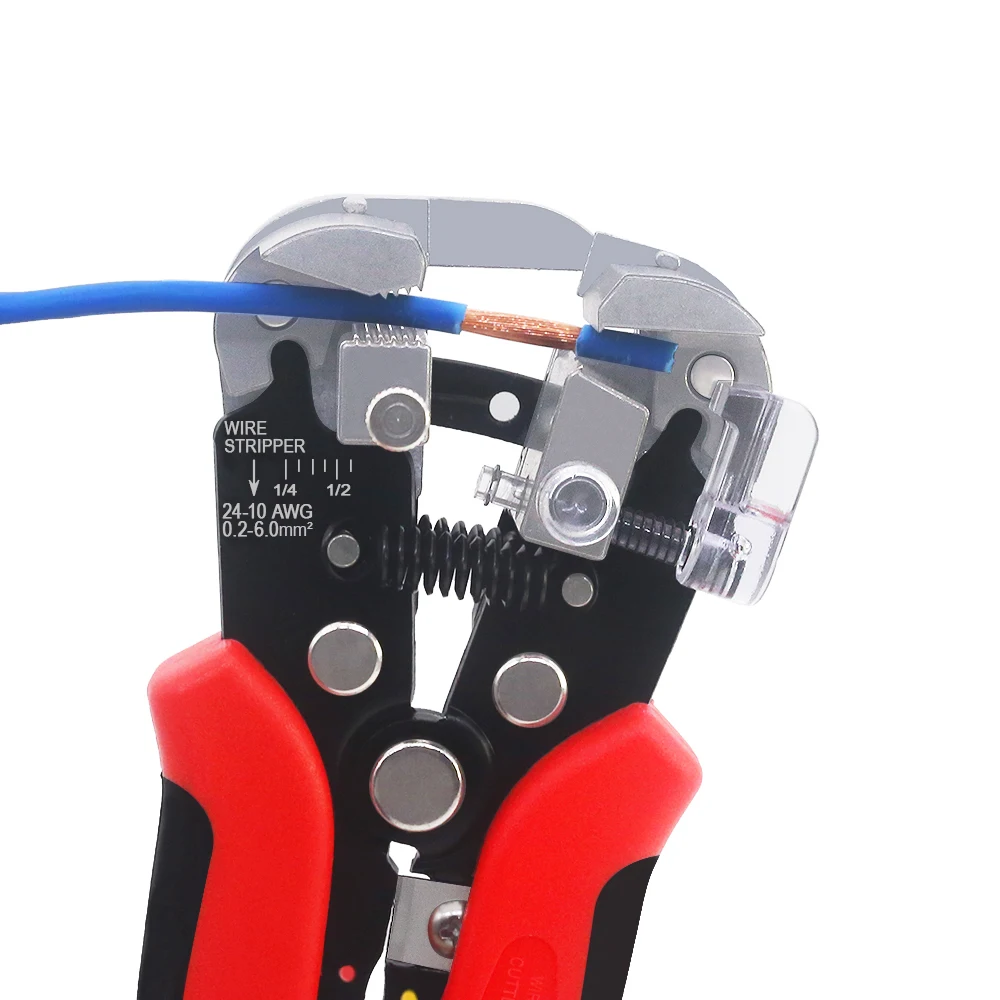Multifunctional Wire Stripper CLE-D1 Stripping Range 0.2-6mm AWG24-10 With Sharp Thread Trimmer & Terminals Crimping Pliers
