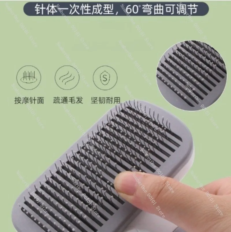 Professional Pet Grooming Slicker Brush Dematting Undercoat Rake Knot Remover Needle Comb for Dogs Cats Teddy Poodle Bear Coat