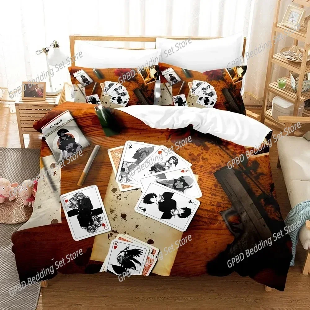 Cowboy Bebop Bedding Set Duvet Cover Pillowcases Twin Full Queen King Kids Teens Bed Linen 3D Anime Duvet Cover Sets