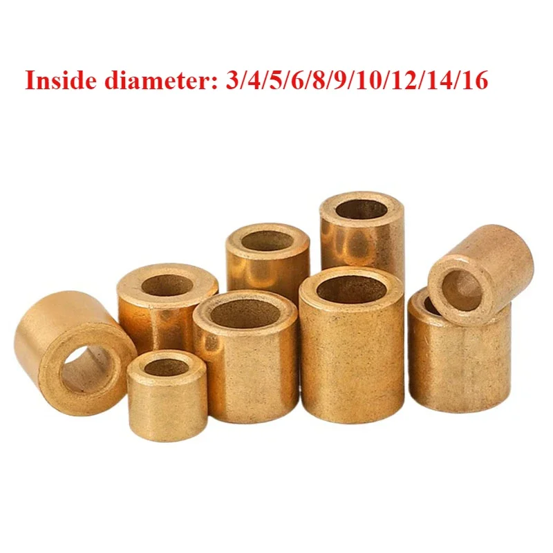 Powder Metallurgy Oil Bearing Copper Brass Base Bushing Gasket Washer Sleeve Pure Shaft Bronze Bush Linear 6/8/10mm 8x13x13