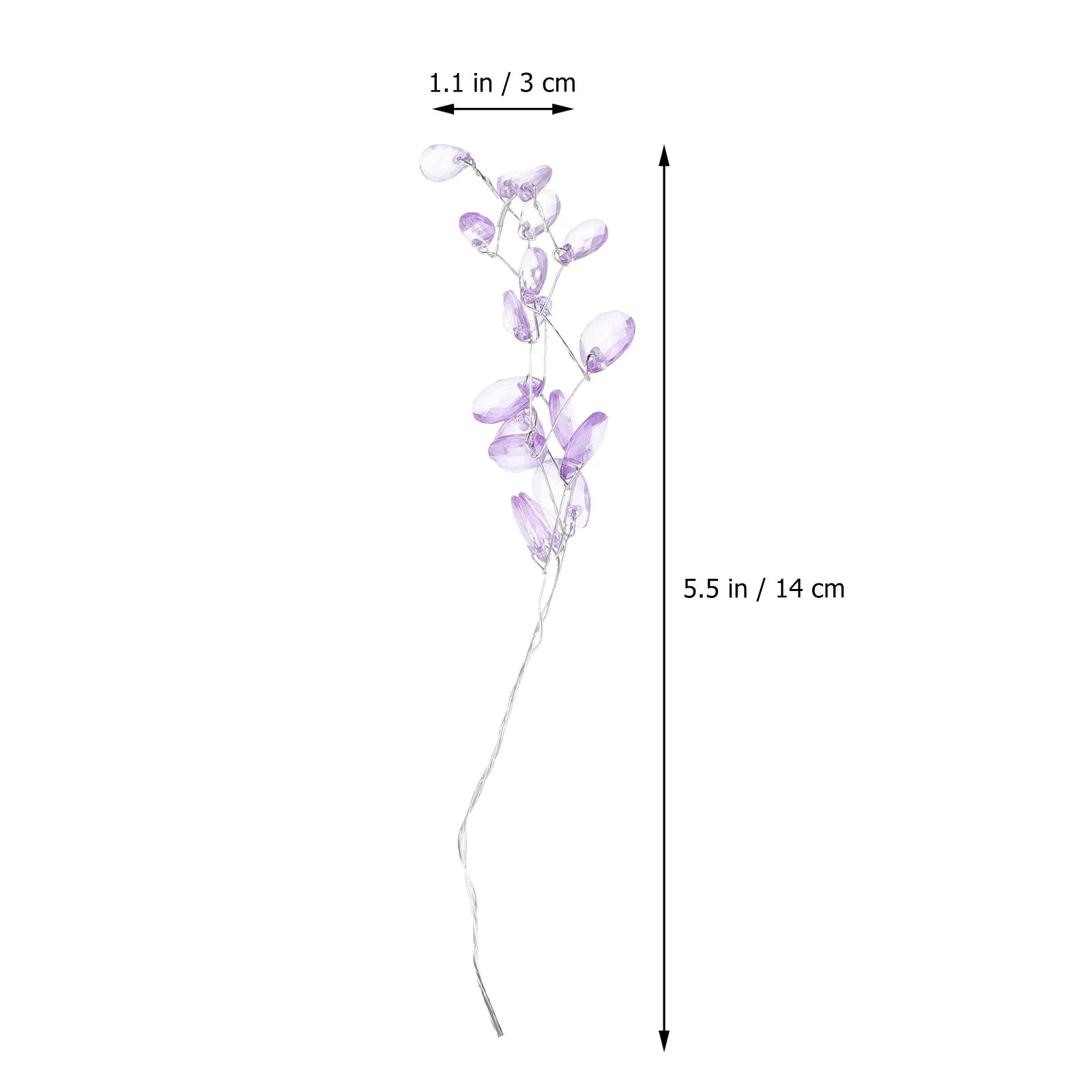 

50Pcs Artificial Acrylic Bead Flowers Sturdy Bouquet Decorations Bride Hair DIY Accessories Wedding Party Decor