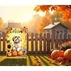 Fall Shih Tzu Dog Garden Flags for Outside 12x18 Double Sided jjp