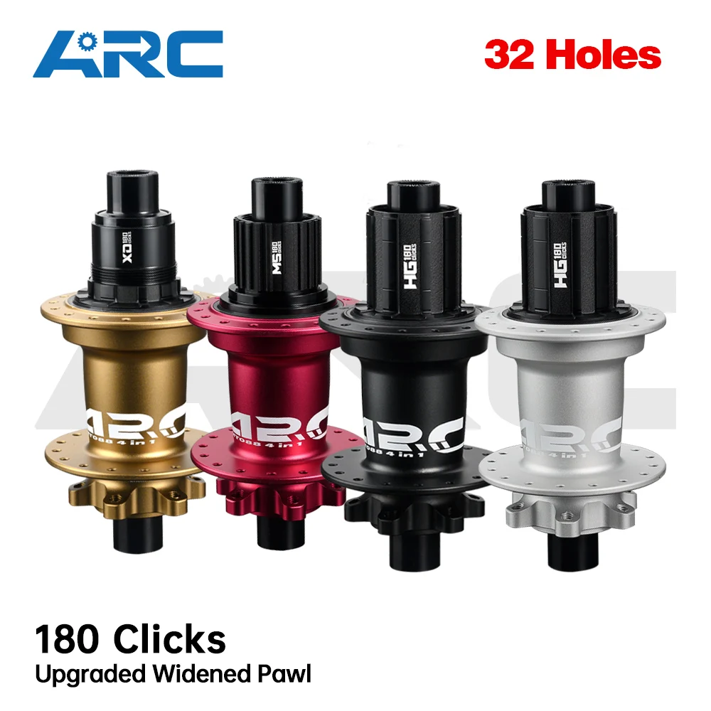 

ARC 32H 6 Pawls Hub 180 Clicks Widen Pawls MTB Hub Front 9x100 15x100 Rear 10x135 12x142 Bike Bicycle Hub For HG MS XD 8-12V