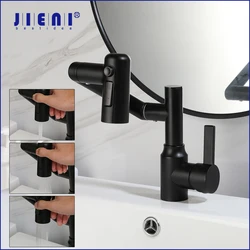 JIENI 360 Rotation Bathroom Sink Faucet Digital Display LED Faucets Stainless Steel Multi-function Hot Cold Mixer Taps