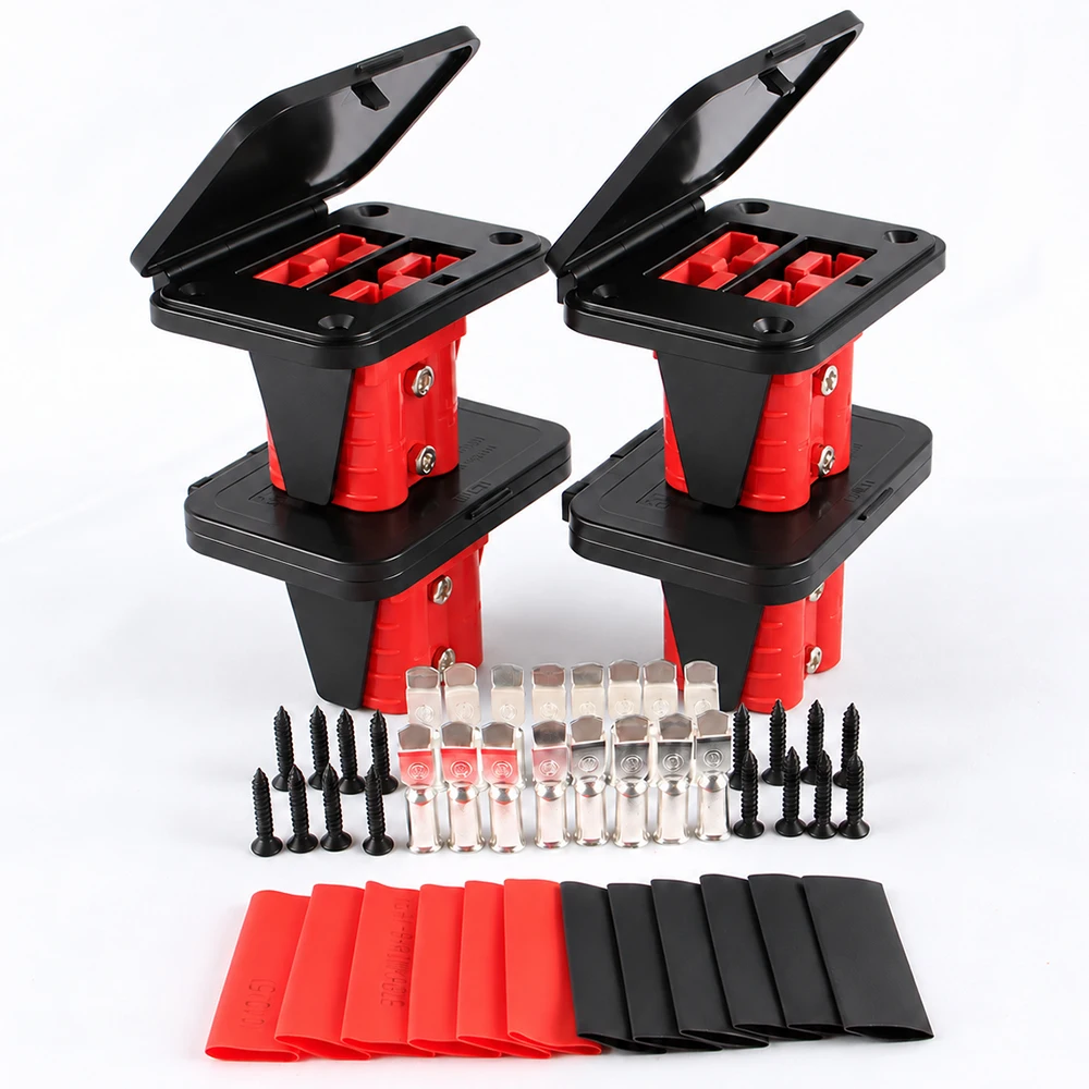 1/2/3/4Set 50A Twin Dual Flush Mount Bracket For Power Double Pole 50A Plug Connector Mounting Bracket For Caravan Yacht Panels