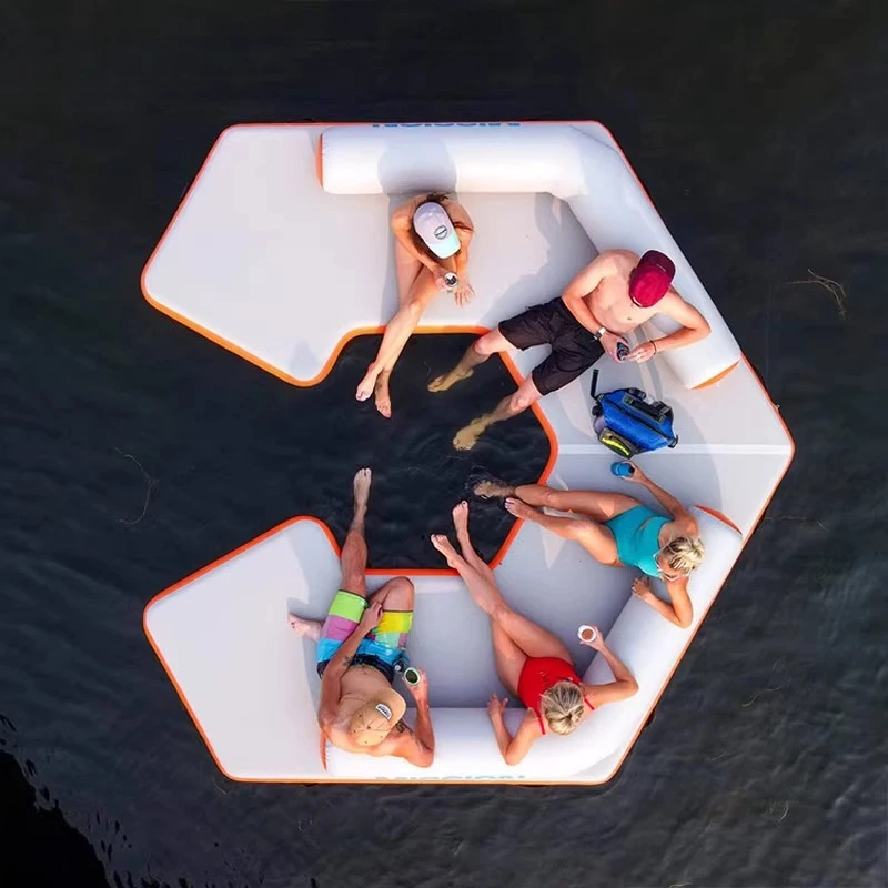 Customized water inflatable floating table swimming leisure sofa floating mat floating bed outdoor entertainment platform floati