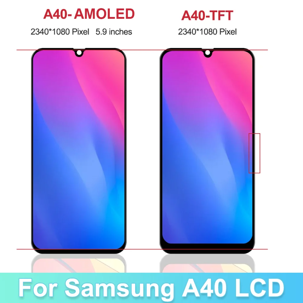 AAA+ Quality Display Screen for Samsung A40 A405 A405F LCD Screen Touch Digitizer Assembly for samsung a40 lcd display