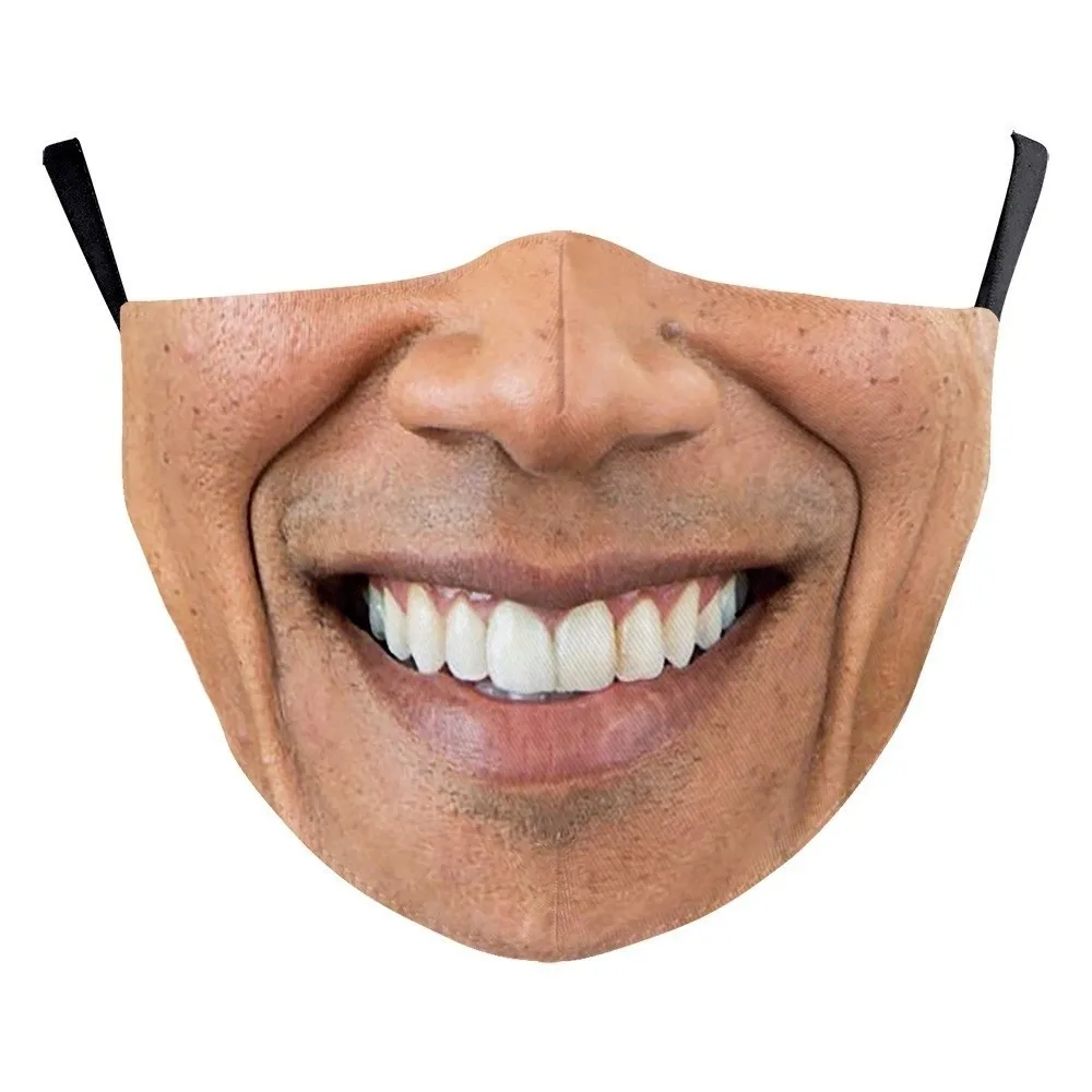 3D Stereo Human Face Expression Print Mask Realistic Printed Warm Ski Face Mask Washable Reusable Human Face Expression