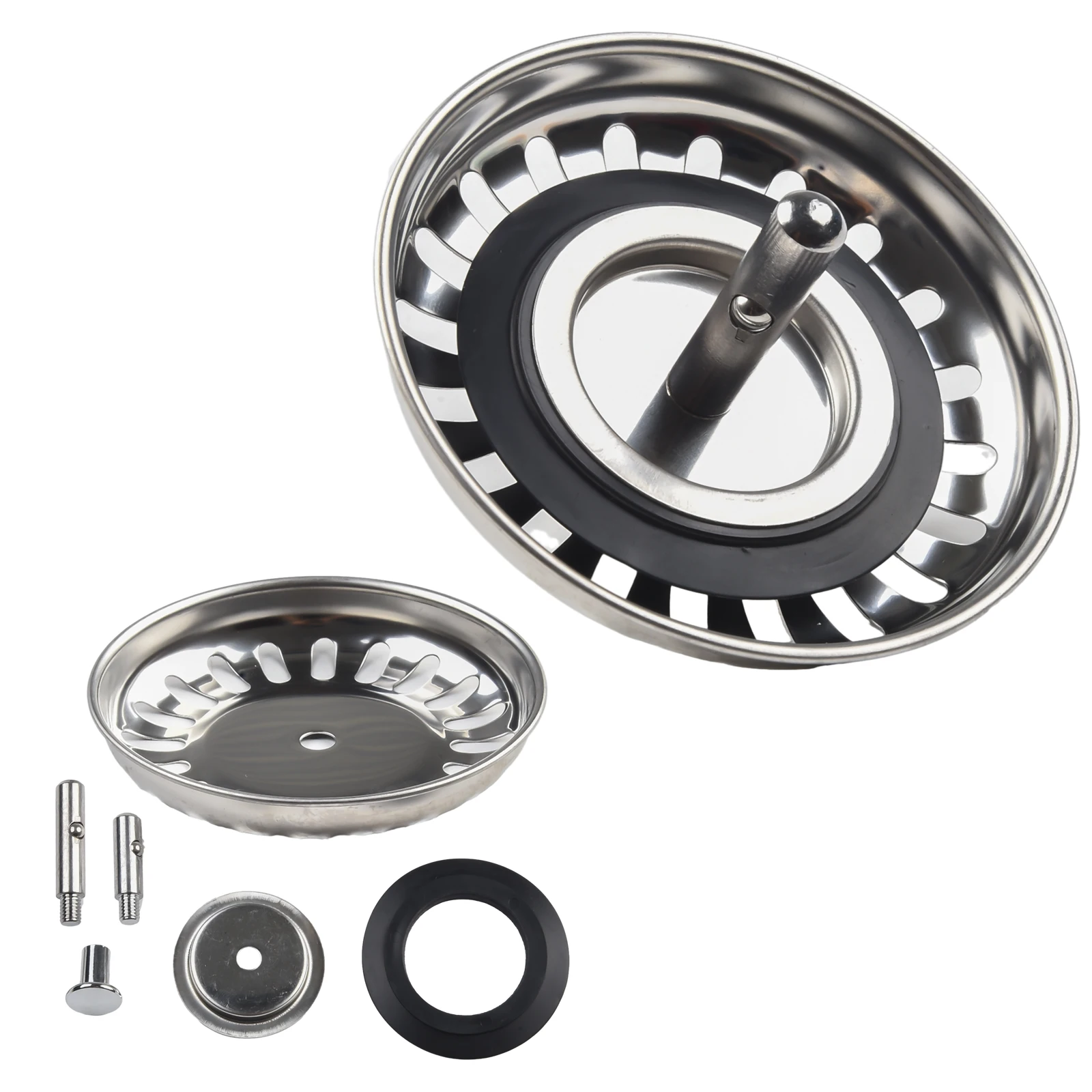 1pc 스테인레스 스틸 폐기물 플러그 욕조 욕조 분지 싱크 스트레이너 교체 욕실 용품 주방 용품 도구 80mm/82mm/84mm