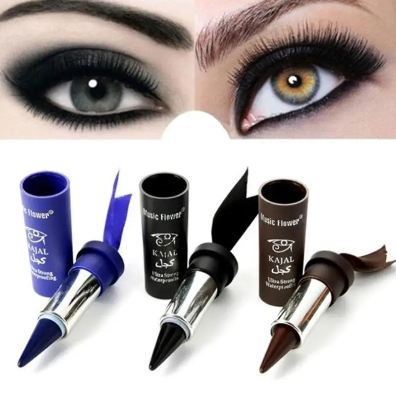 Thick Eyeliner Cream Women Smoky Eyes Eyeliner Pencil Black Liner Waterproof Pen Natural Lasting Black Long Liner Portable