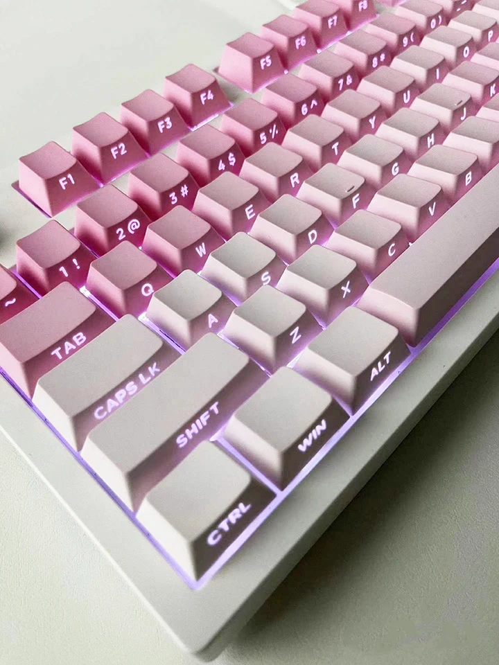 メカニカルキーボード用ピンクのキーキャップ,バックライト付きの