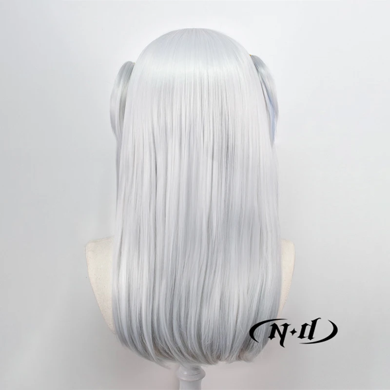 ND Gawr Gura 코스프레 가발 헤어피스 VTuber 코스프레 헤어 가발 코믹 콘 코스터 의상 테마 파티 내열성 합성