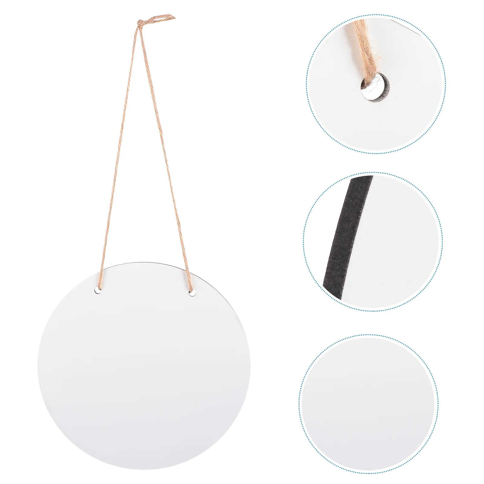 2 Pcs Wooden Board Hanging Decoration Blank Plaque Duct Tape The Sign Plaques Sublimation for DIY Craft Baby White