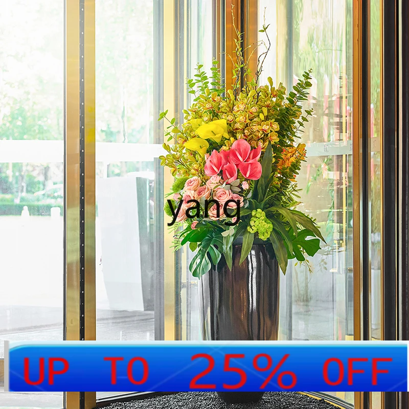 

Искусственный цветок для имитации вращающихся дверей в отеле, декор для лобби торгового центра