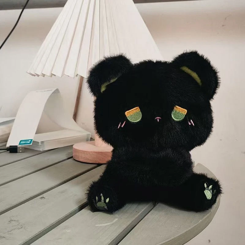 

17CM Cute and Small Kitten Plush Toy Desktop Soothing Ornament Kitten Doll with Heterochromia as a Birthday and Christmas Gift