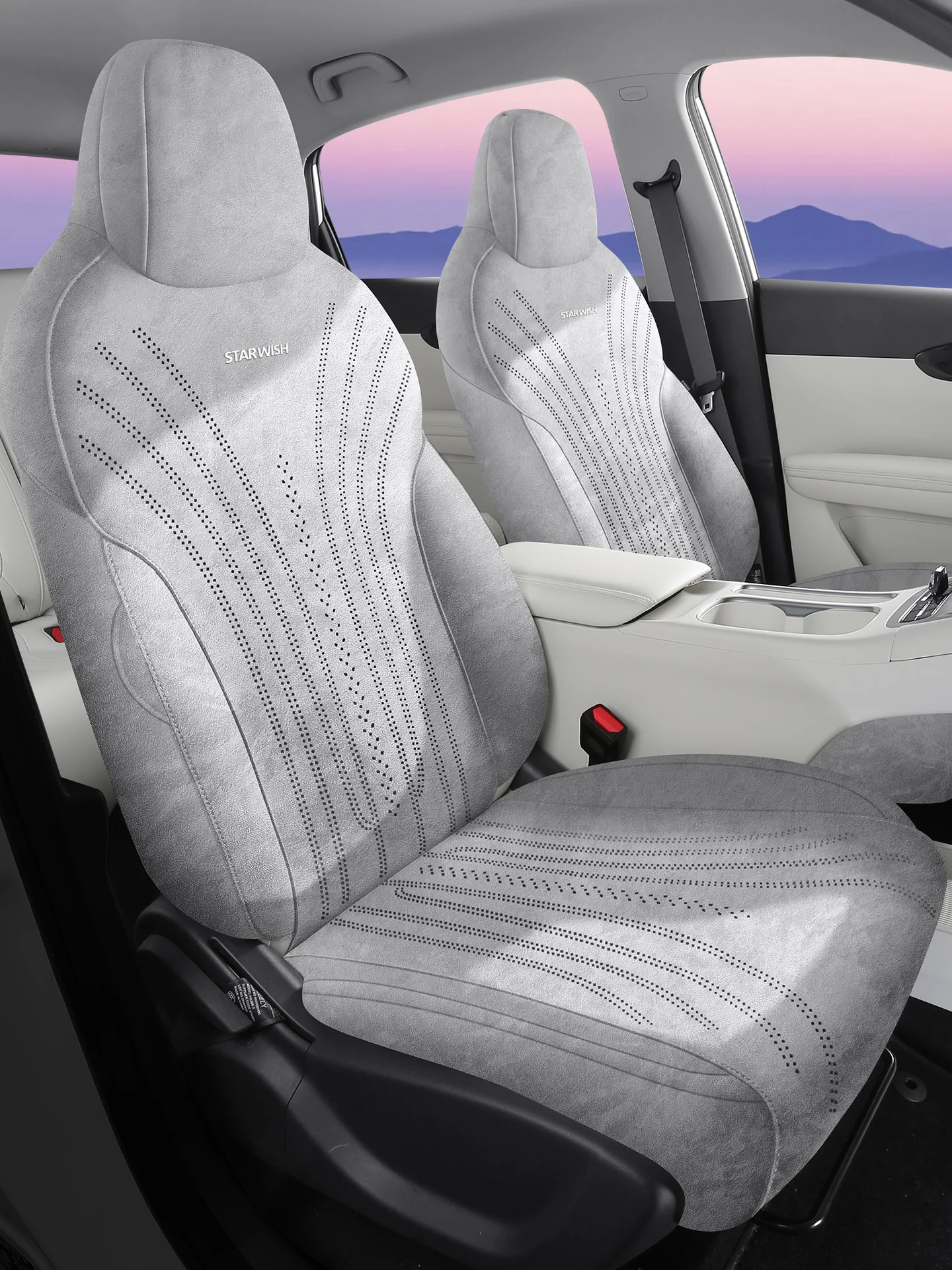 Luxury Car Seat Covers For Geely ex2 pro Breathable Suede Leather Anti-Slip Four Season Seat Protector Auto Interior Accessories
