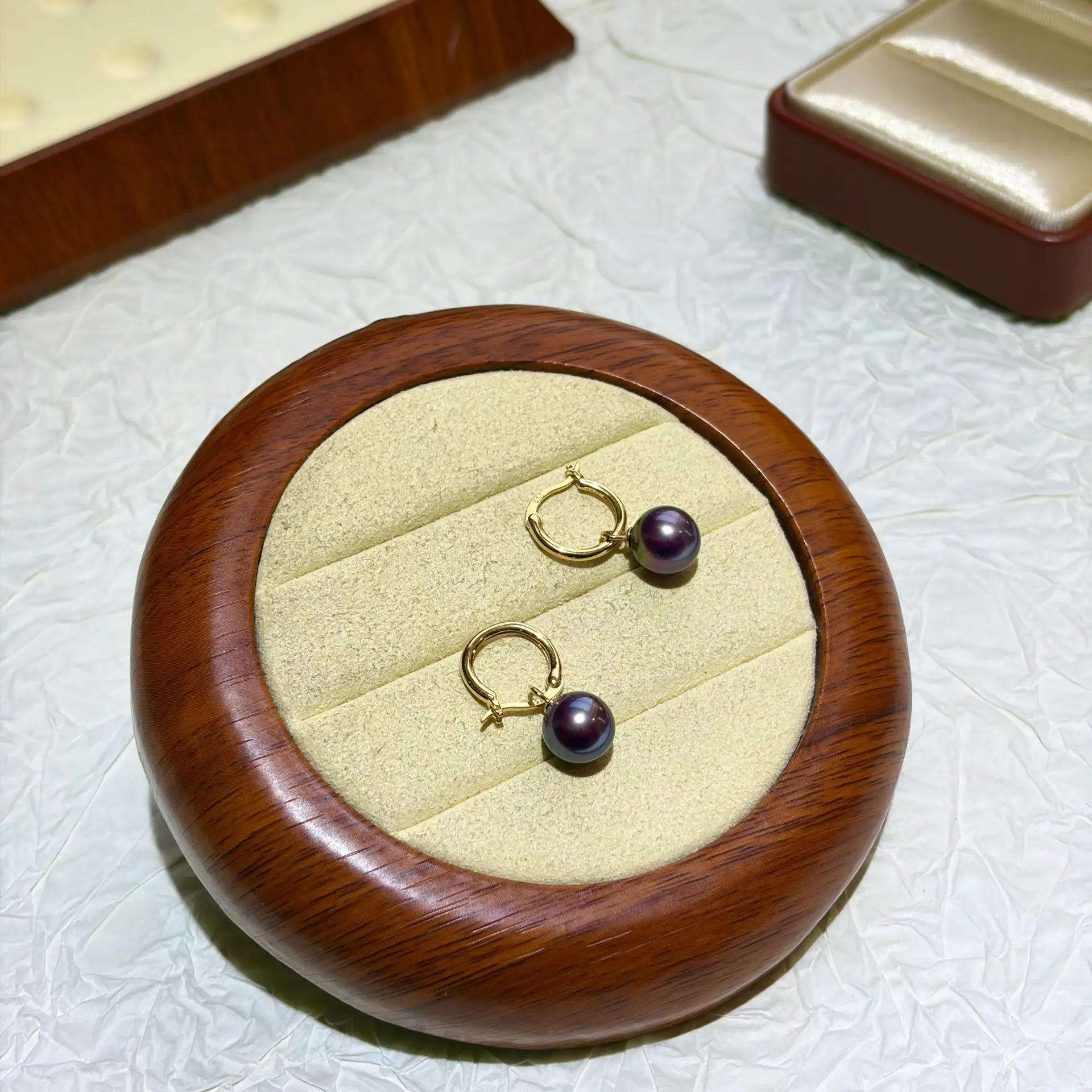 

Красивые жемчужные серьги AAAA8-9 мм, натуральные круглые жемчужные серьги из серебра 925 пробы