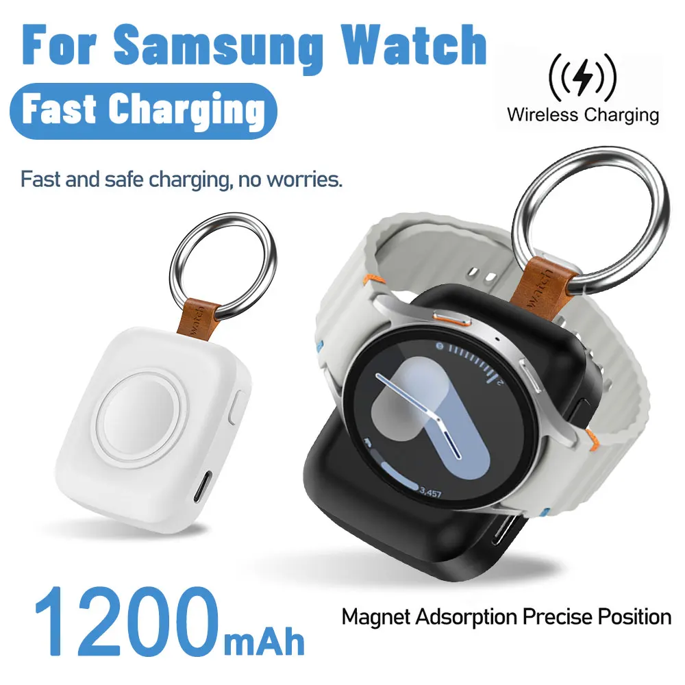 Magnetic Wireless Portable Watch USB Type C Fast Charger for Samsung Galaxy Watch 8/8 Classic/5/4Pro/3/Active Fast Charging