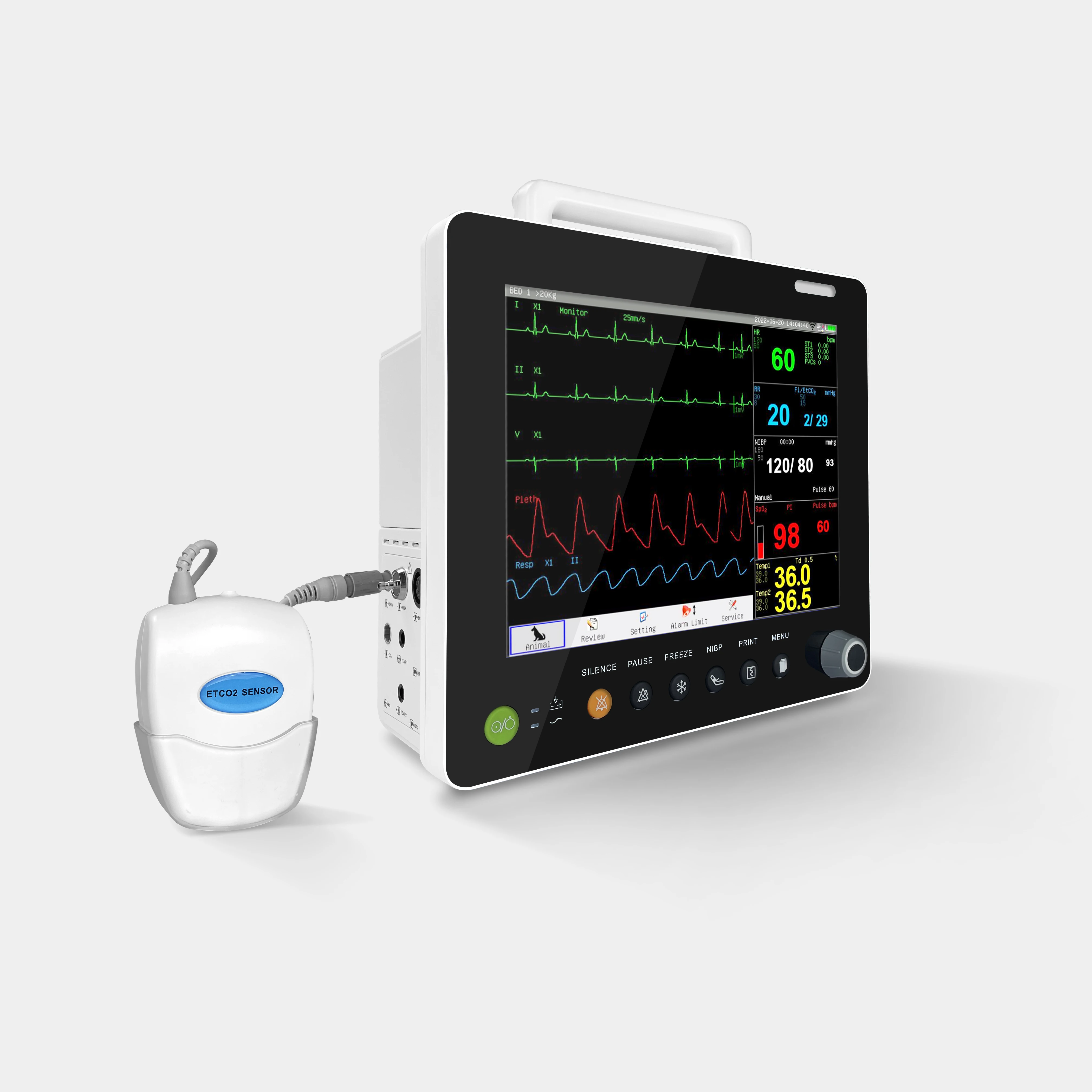 

veterinary monitoring equipment heart pressure station temperature respiratory inspection