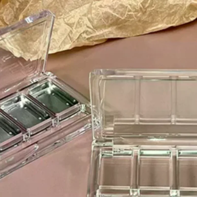 6 Grids Blusher Cosmetics Case Holder Refillable Palette Empty Eyeshadow Dish Makeup Palette DIY Tool Facelift Plate