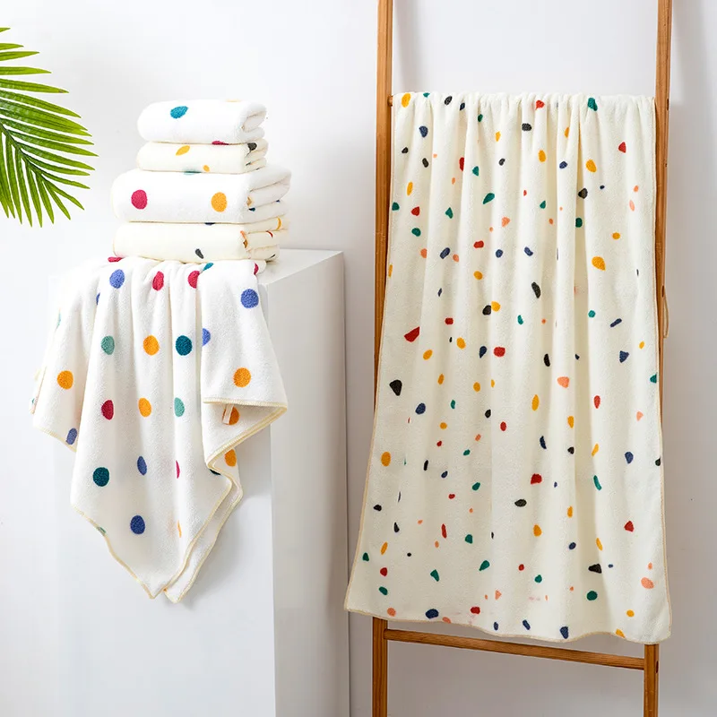 จัดส่งจากต่างประเทศชุดผ้าขนหนูไมโครไฟเบอร์ผ้าขนหนูเช็ดหน้าผ้าเช็ดตัวสำหรับผู้ใหญ่ในบ้านผ้าขนหนูดูดซับชิ้น/เซ็ต2ผืนผ้าขนหนูอัลฮาเดอปราเอีย