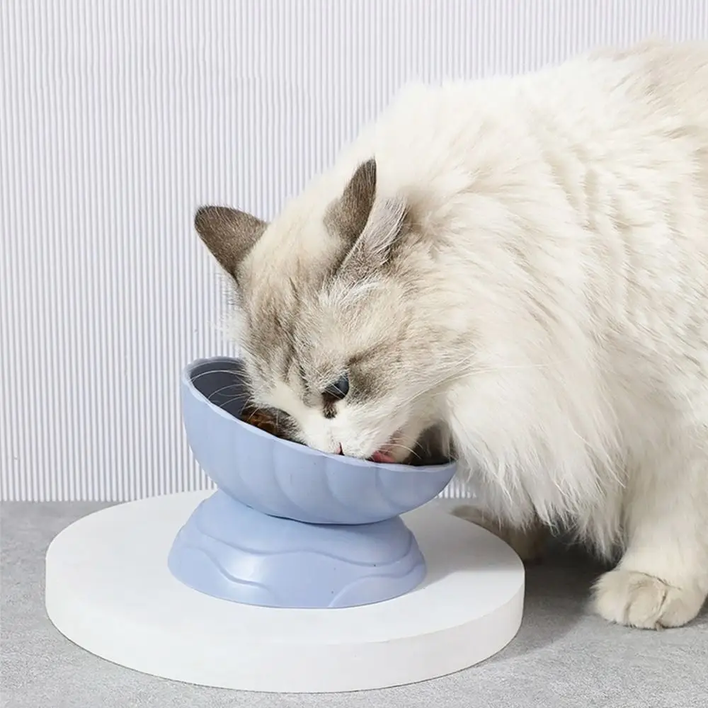 

Adjustable Cat Bowl Anti Tipping Slanted Mouth Pet High Foot Bowl Large Capacity Non-slip Pet Drinking Feeder Water Container