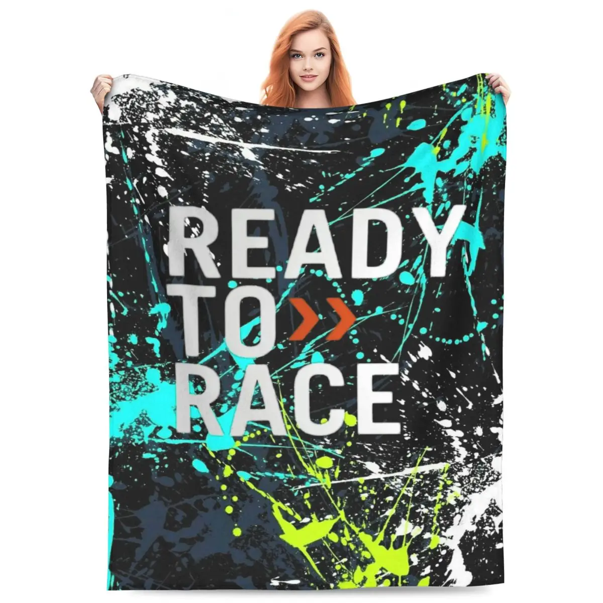 Custom 3D Print Ready To Race Blankets Breathable Soft Flannel Winter  Bitumen Bike Life Throw Blanket for Couch Outdoor Bedding