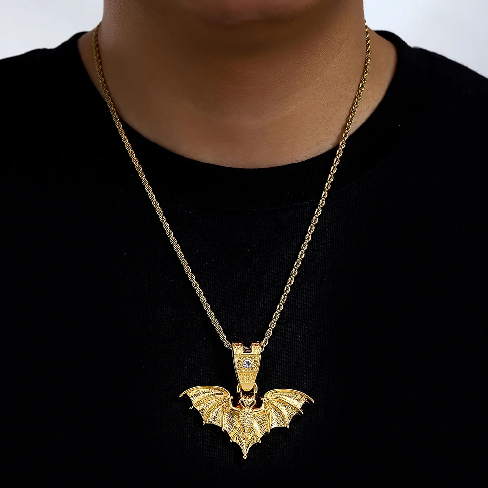 DIY accessories European and American cross-border Halloween skull alloy drip pendant with exaggerated personality Men's necklac