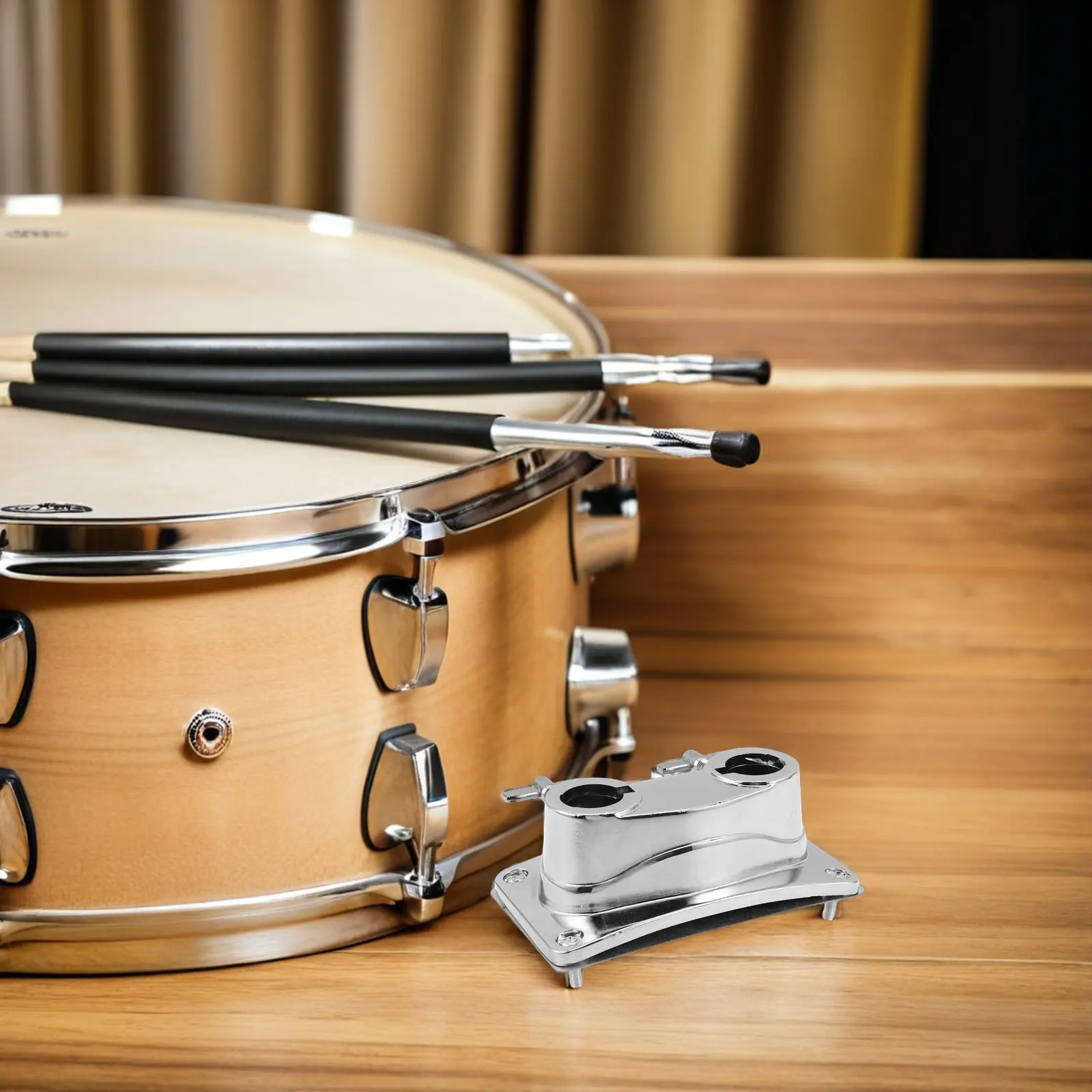

Drum Holder Base Universal Drum Leg Bracket Metal Stable Installation Base Silent Floor Tom Leg Mount Clamp for