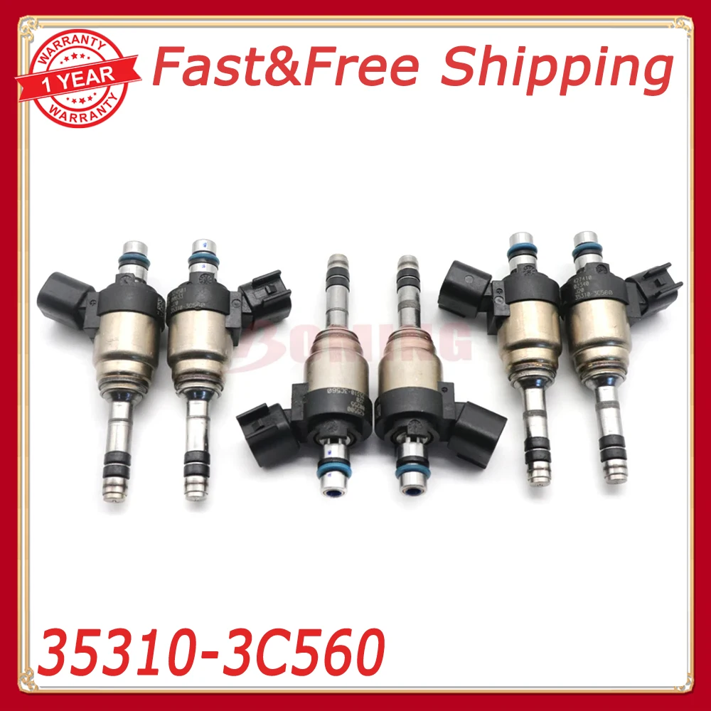 

6Pcs 35310-3C560 Fuel Injectors For Kia Sorento Hyundai Genesis Coupe 3.3L 3.8L