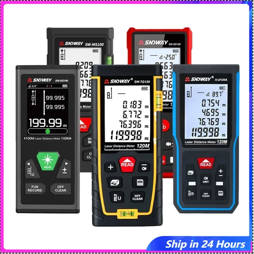 

2026 Hot Sell SNDWAY Digital Rangefinder Laser Distance Meter Professional M/In/Ft Laser Tape Measuring Tool Multifunctional Ran