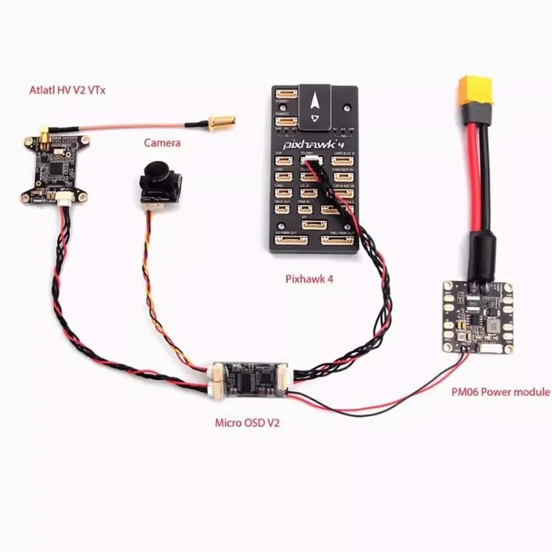 Micro OSD V2 3DR MAVLink Data Supports PIX, PX4, APM, 6X, 6C, V6 flight controllers