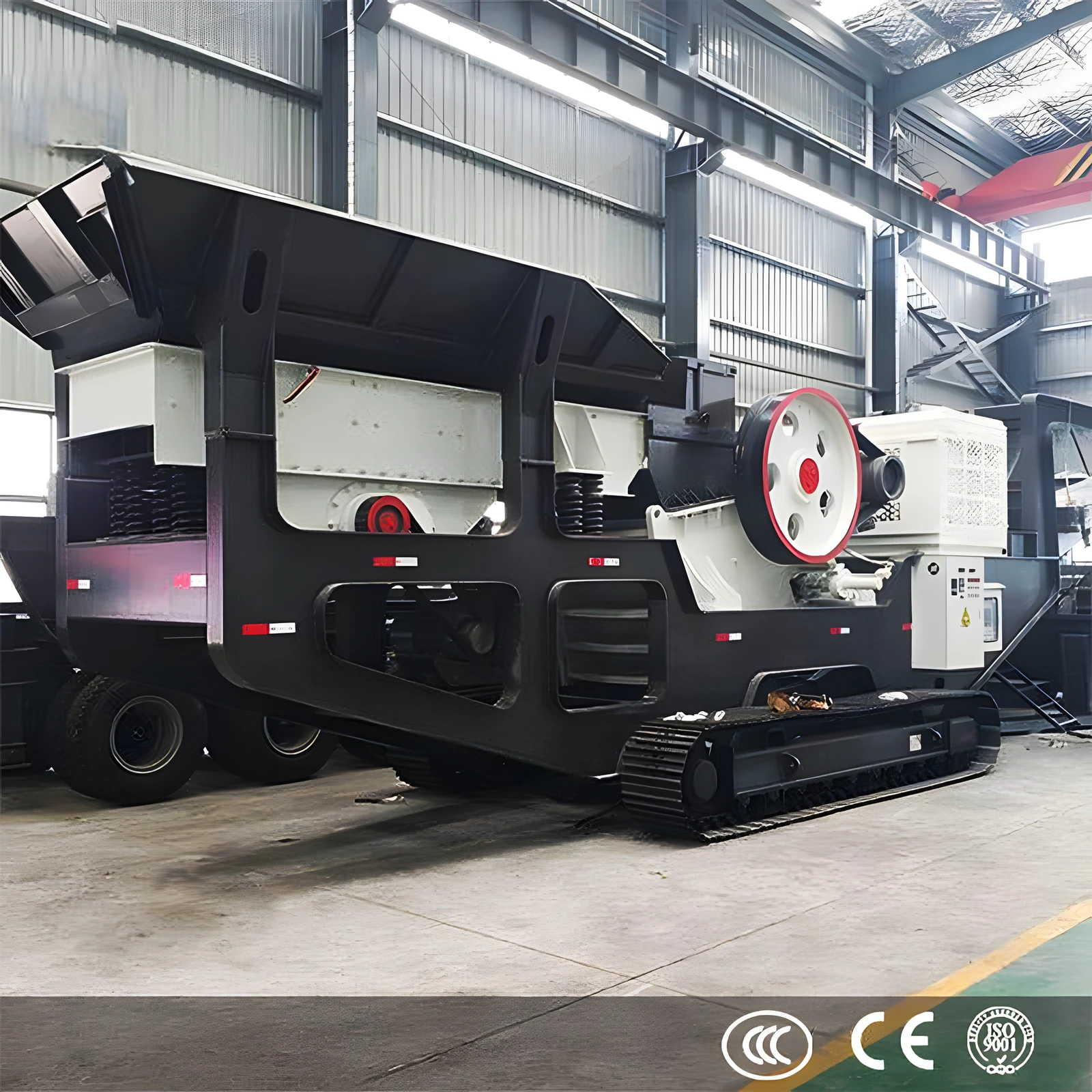 100Ton Nieuwe Mobiele DOOS Crusher Station Band Crusher Stone Line Box Hamer Crusher voor Bouwplaats Sloop en Recycling