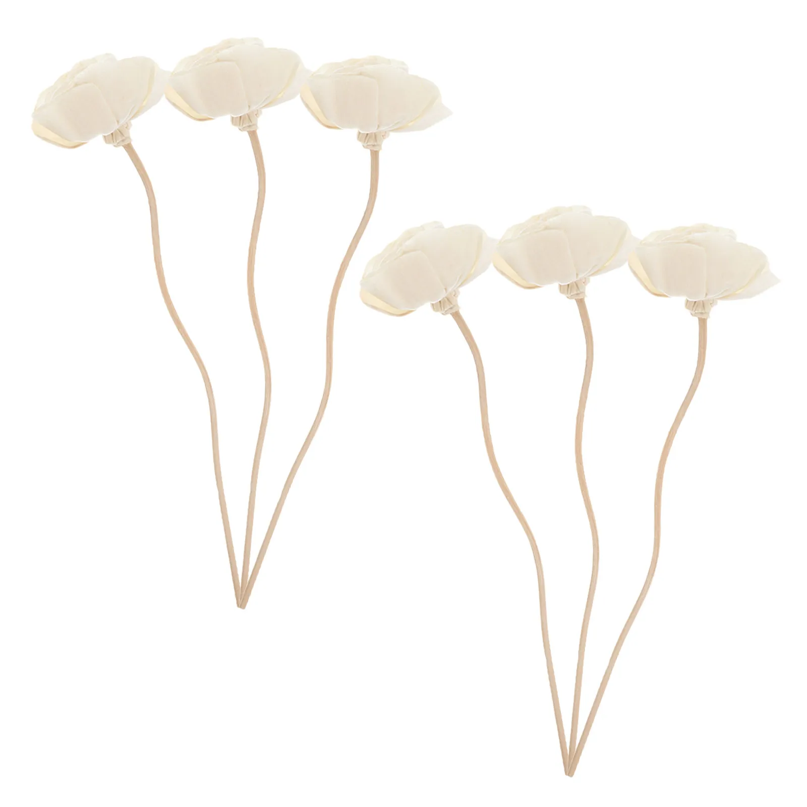 6Pcs Chic Dried Flower Aromatherapy Diffuser Sticks Made of Natural Rattan for Home Living Room Kitchen Scented Oil Diffuser
