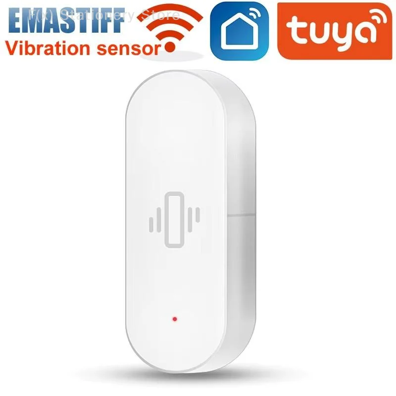 Smart Home Tuya WiFi เซ็นเซอร์สั่นสะเทือน APP การแจ้งเตือนการแจ้งเตือนแบบเรียลไทม์เข้ากันได้กับ Alexa/Google Home Record Security