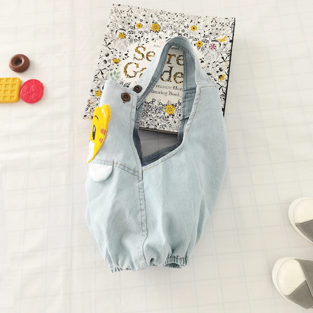 IENENS Baby Bodysuit Boy Girl Denim Clothing Summer Jumpsuit Cartoon Jumper Newborn Infant Clothes Overalls Dungarees