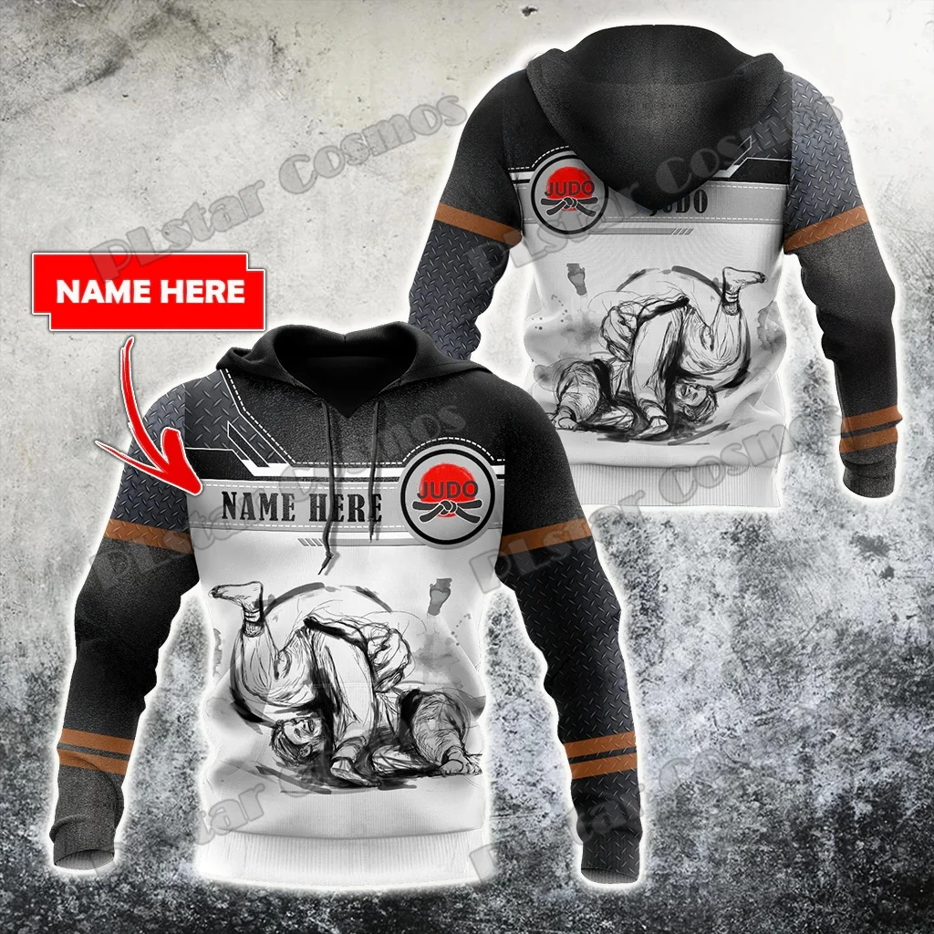 

Customize Name Martial Arts Judo 3D Printed Fashion Men's hoodies Unisex Casual zipper Pullover Gift For Judo Lovers TDD172