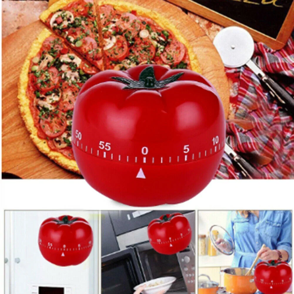 Tomato Timer Alarm Clock for Students Study Homework, Kitchen Countdown Timer Time Management Tool