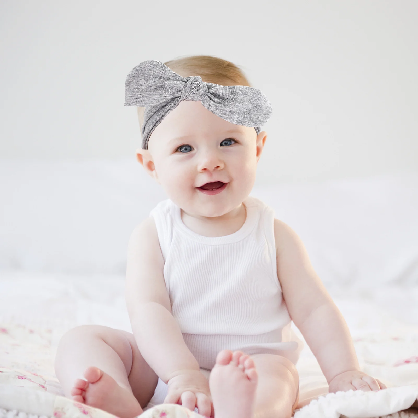 1 مجموعة قبعة القطن قماط بطانية رمادي رائعتين عقال لينة مريحة لوازم قماط بطانية