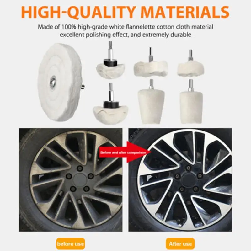 Polishing Pad Wheel Kits Polishing Buffing Disc Car Buffers And Polishers Chrome Jewelry Kit For Car Drill Maintenance Accessory