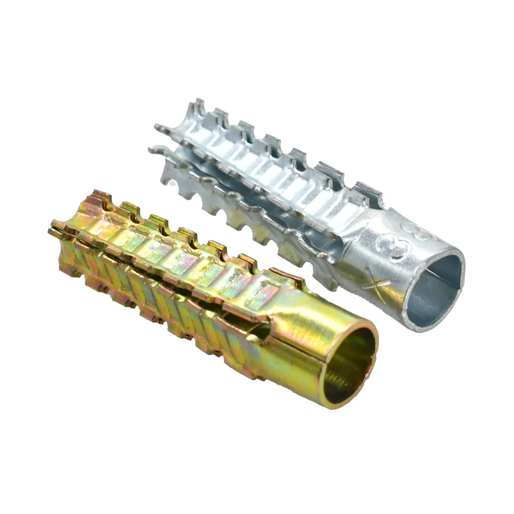 M5 M6 M8 M10 مرساة معدنية توسيع أنبوب الأنابيب مسننة جدار فولاذي المراسي ل مشابك جدار الخرسانة مسامير التنصت الذاتي البراغي