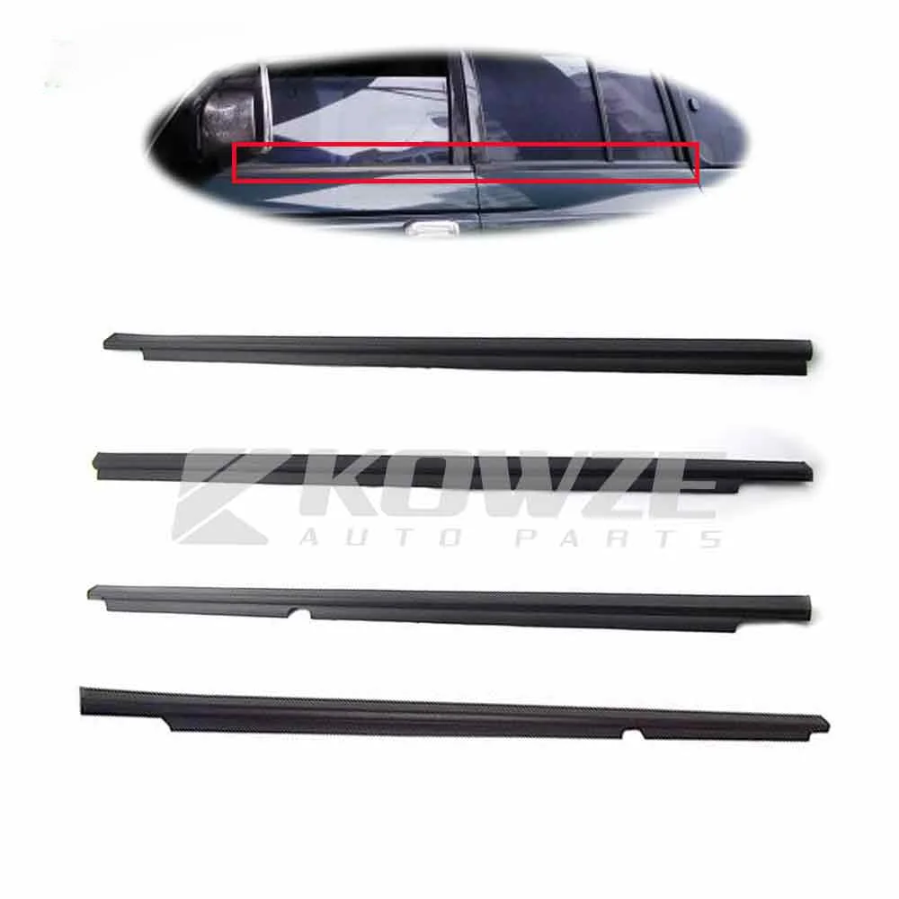 

4PCS Black Door Window Bottom Belt Line Moulding Rubber Trim Sealing for Pajero Montero V31 V32 V33 V34 V36 V43 V44 V45 V46