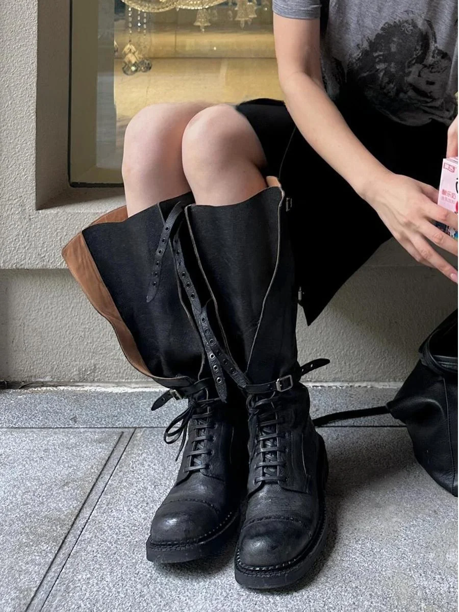 bottes-en-cuir-veritable-pour-femmes-bottes-hautes-a-semelle-epaisse-bottes-de-chevalier-bottes-de-mode-d'hiver-bout-rond-talon-moyen-bottes-longues